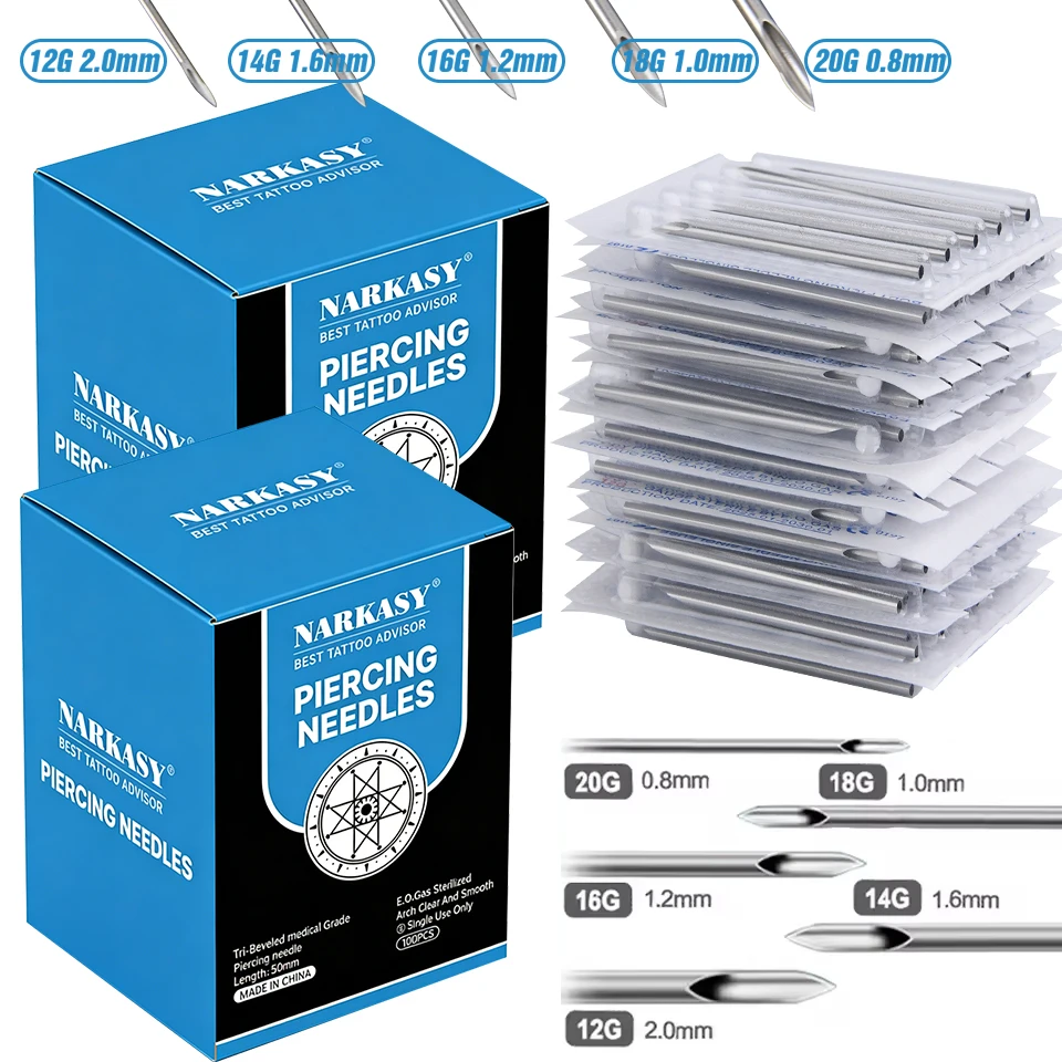 Body Jewelry Kit - Kit de Piercing Narkasy 200/100/50/20 Pièces