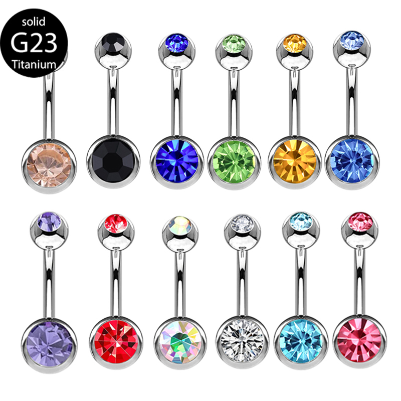 Body Piercing Quality Jewelry - Piercing de nombril en titane G23,