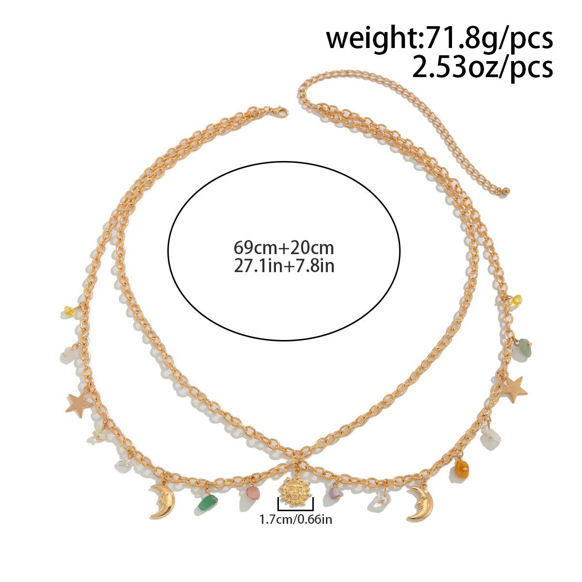Boho étoile lune soleil penden - Body Jewelry For You avis et prix