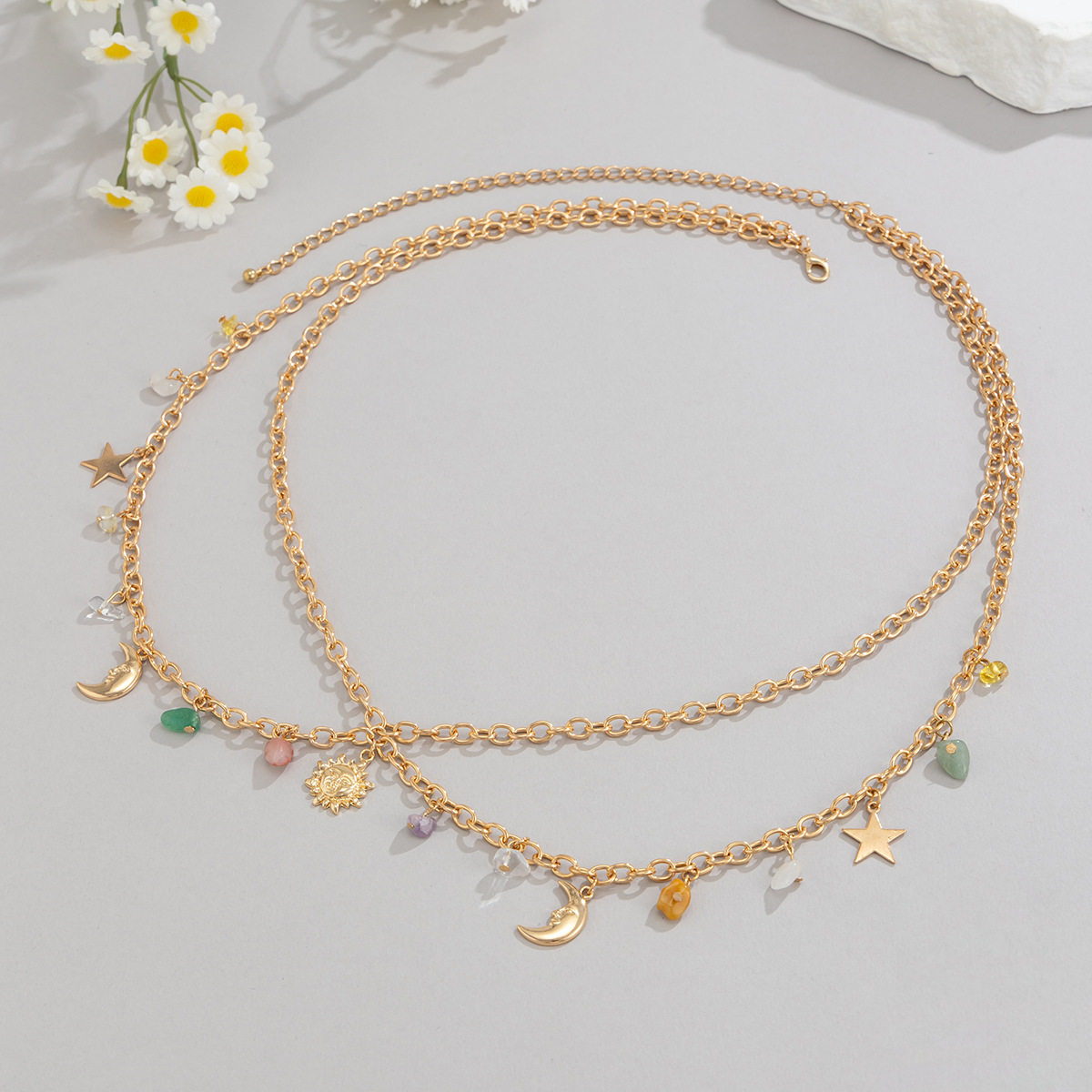 Boho étoile lune soleil penden - Body Jewelry For You avis et prix