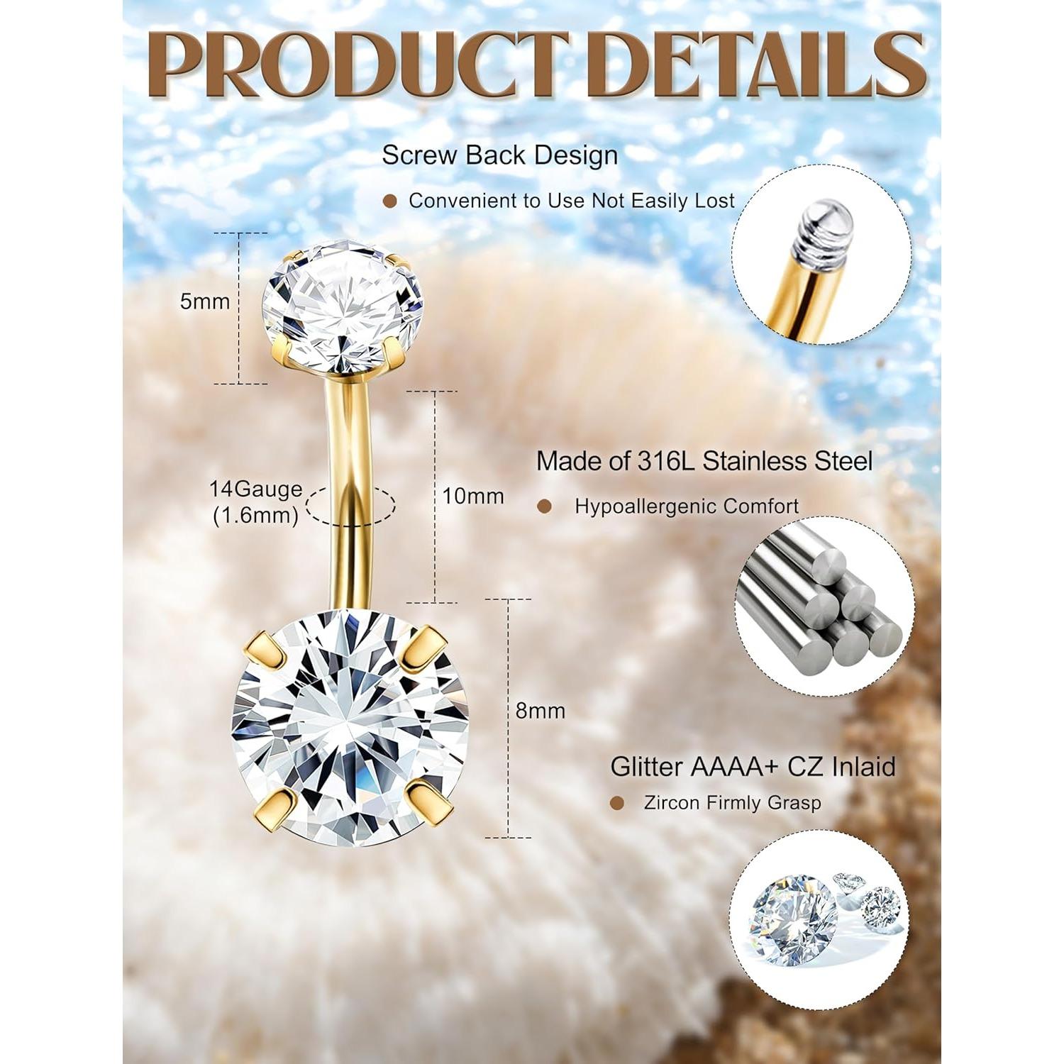 Anneaux de nombril unisexes du - Body Piercing Quality Jewelry avis et prix