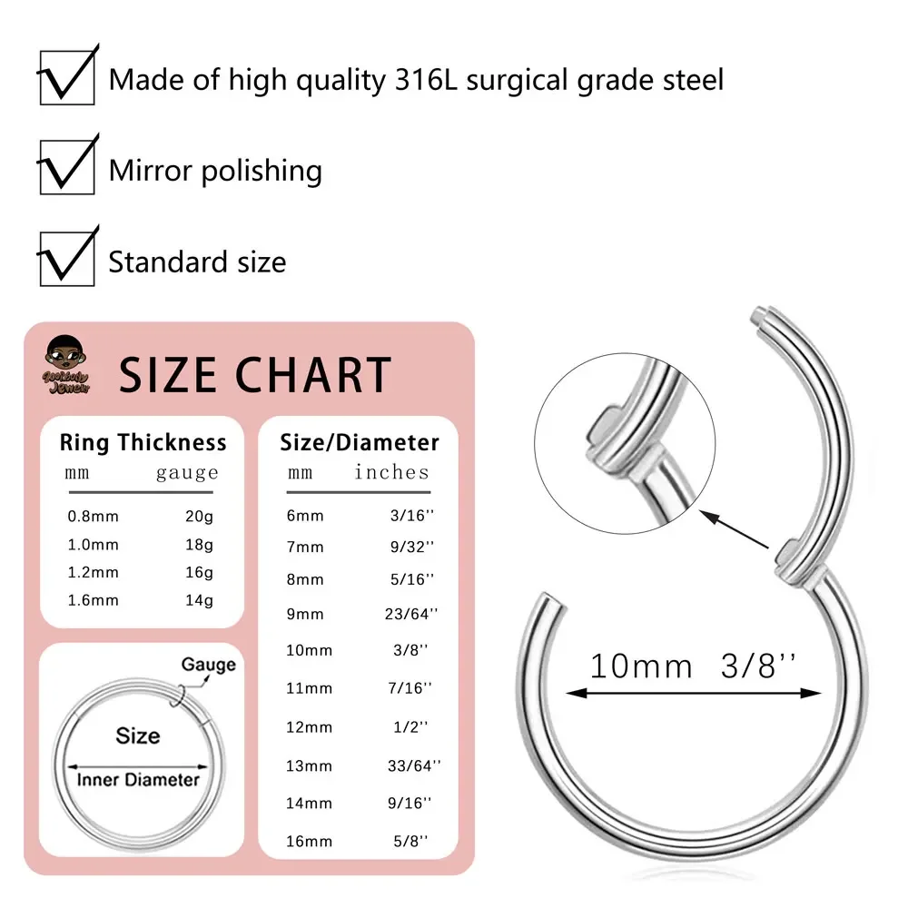 Anneau de nez en acier inoxyda - Body Piercing Quality Jewelry avis et prix