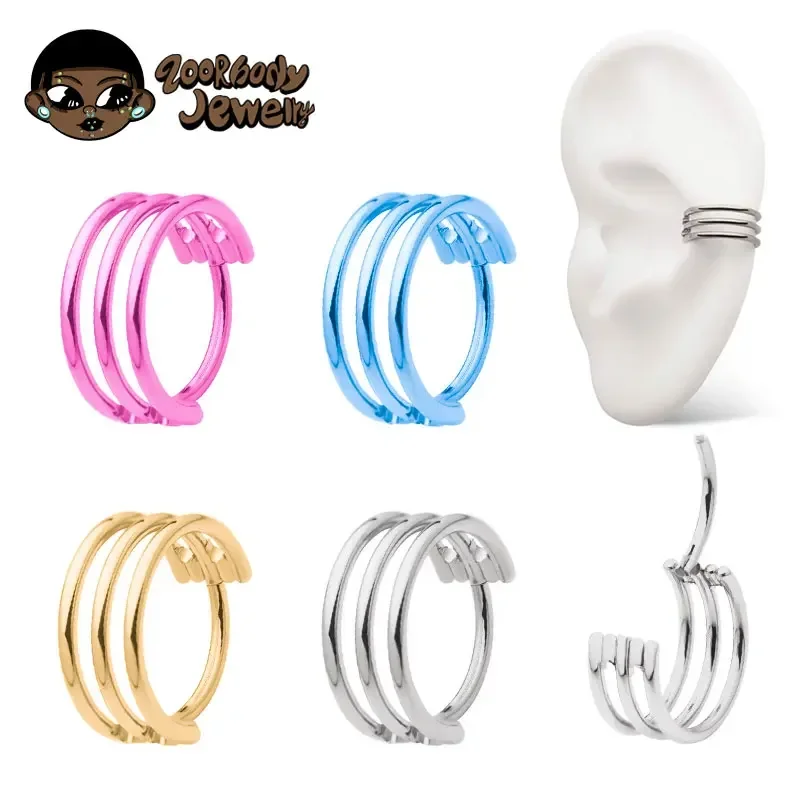 Anneau de nez à trois couches  - Body Piercing Quality Jewelry avis et prix