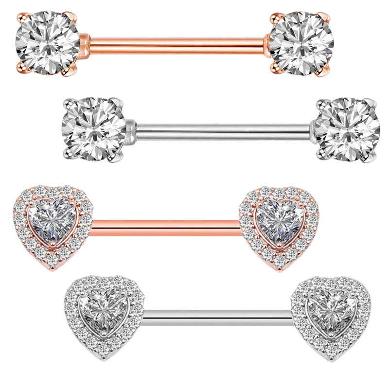 Piercing de mamelon en Zircon  - Body Piercing Quality Jewelry avis et prix